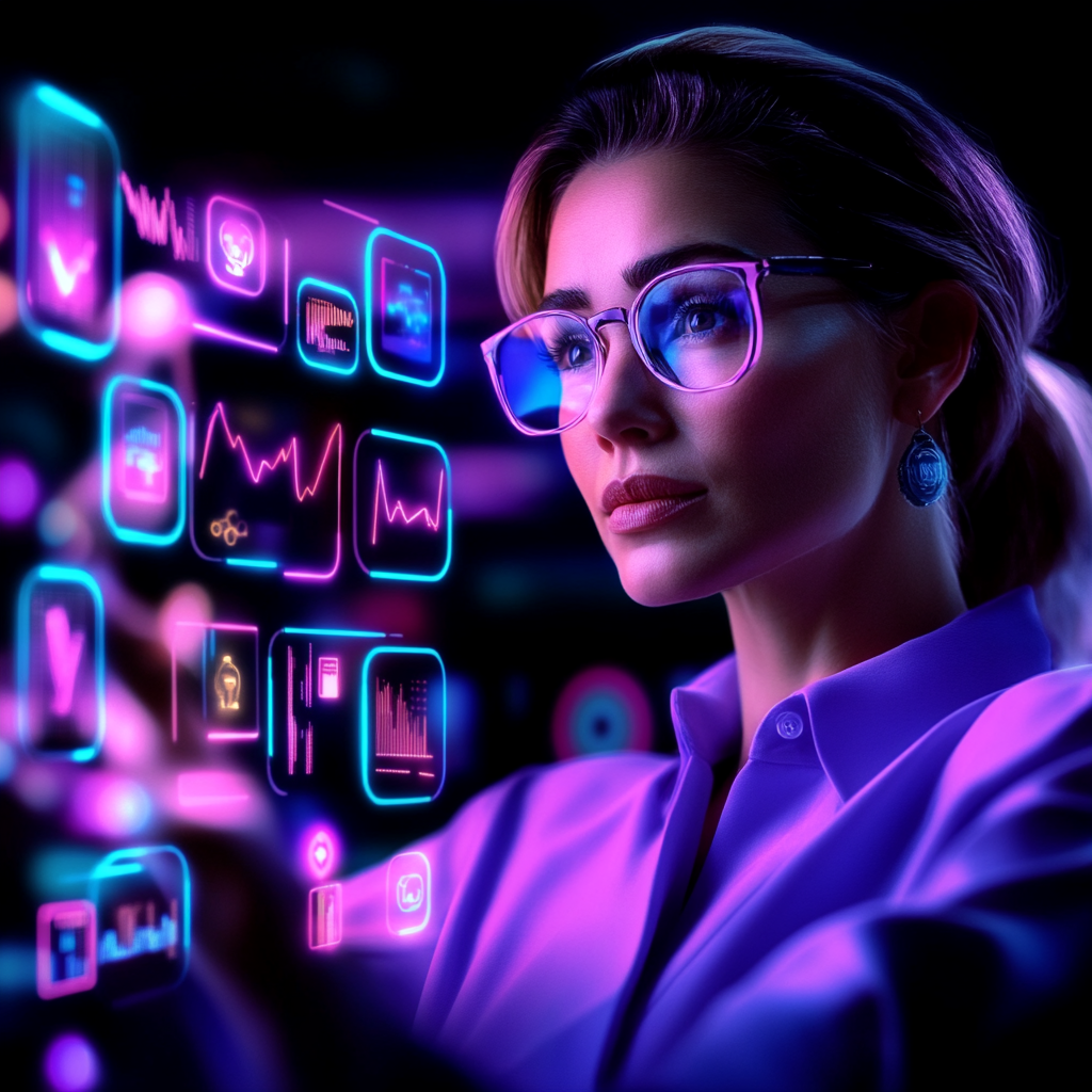 Interface com personalização de marketing por IA, mostrando tendências de inteligência artificial no comportamento do consumidor.